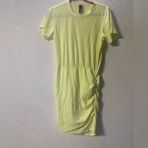 Bobi summer yellow mini t-shirt cotton dress
